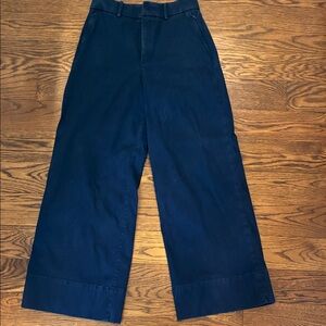 SPANX Wide-Leg Dark Navy Chinos